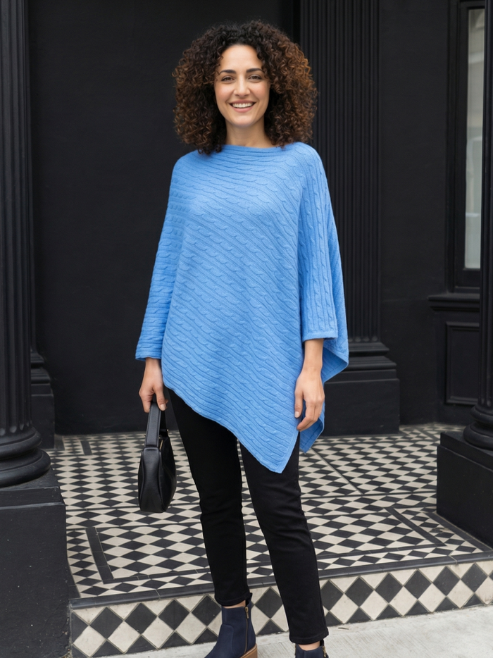 Meridian cable slash neck poncho - Ellora