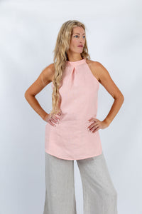 Lagoon Serenity Halter Top in Peach - Attires