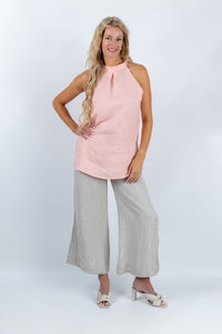 Lagoon Serenity Halter Top in Peach - Attires