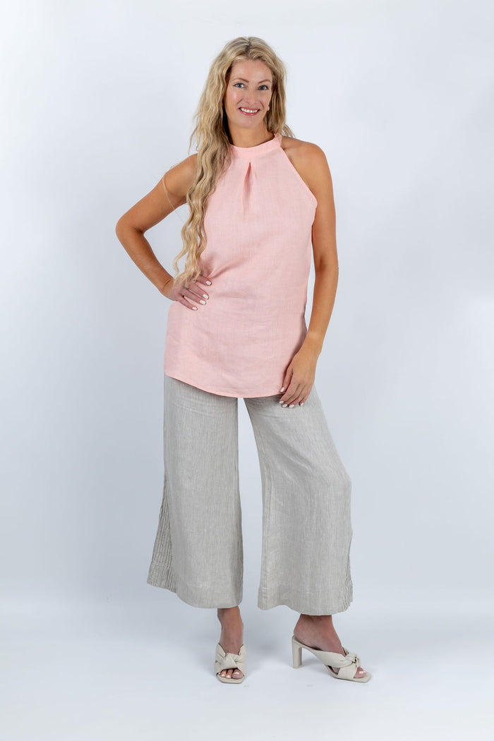 Lagoon Serenity Halter Top in Peach - Attires