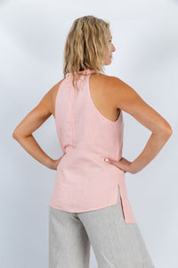 Lagoon Serenity Halter Top in Peach - Attires