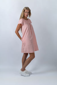 Breeze Blush Flare Dress in Peach - Attires
