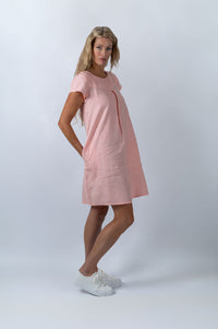 Breeze Blush Flare Dress in Peach - Attires