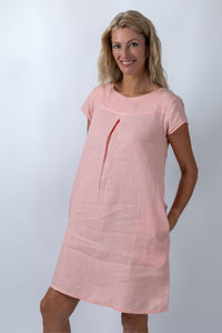 Breeze Blush Flare Dress in Peach - Attires