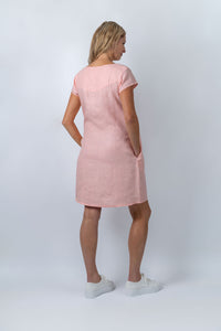 Breeze Blush Flare Dress in Peach - Attires