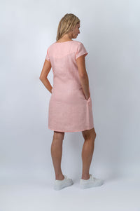 Breeze Blush Flare Dress in Peach - Attires