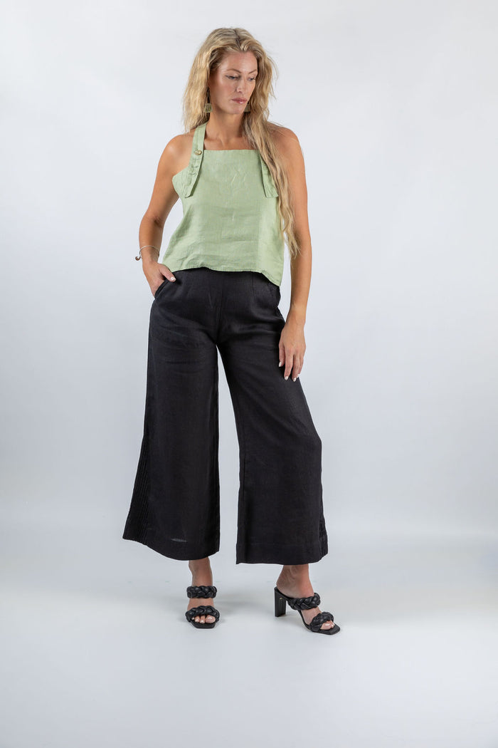 Ripple Wide-leg Pant in Black - Attires