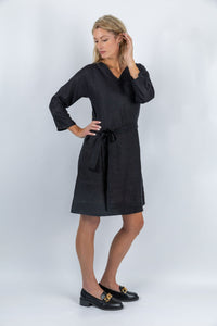 Koru Knot Tie-Up Dress in  Black - Attires
