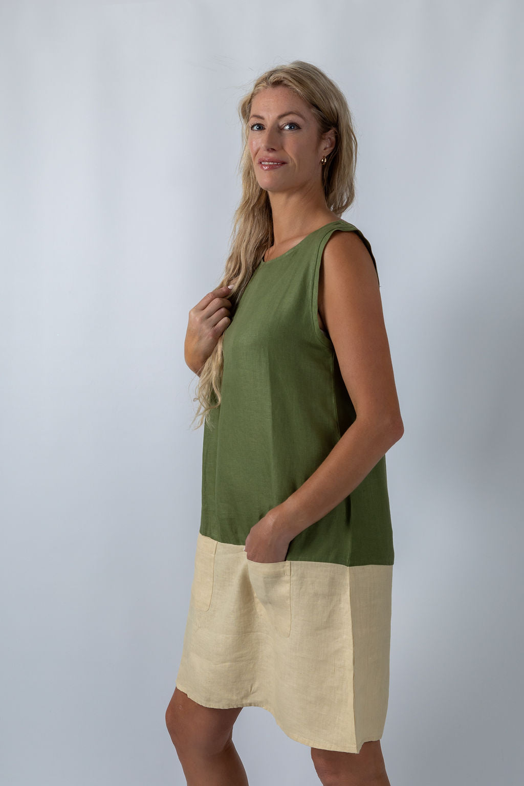 Kowhai Contrast Colour block Dress - Ellora