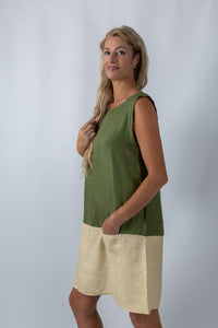 Kowhai Contrast Colour block Dress - Ellora