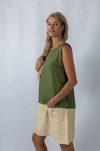 Kowhai Contrast Colour block Dress - Ellora