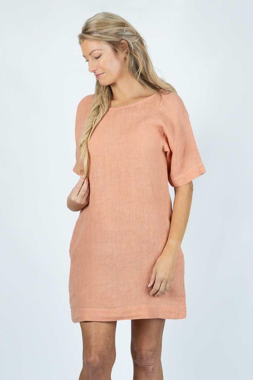 Summit midi dress in Linen - Attires
