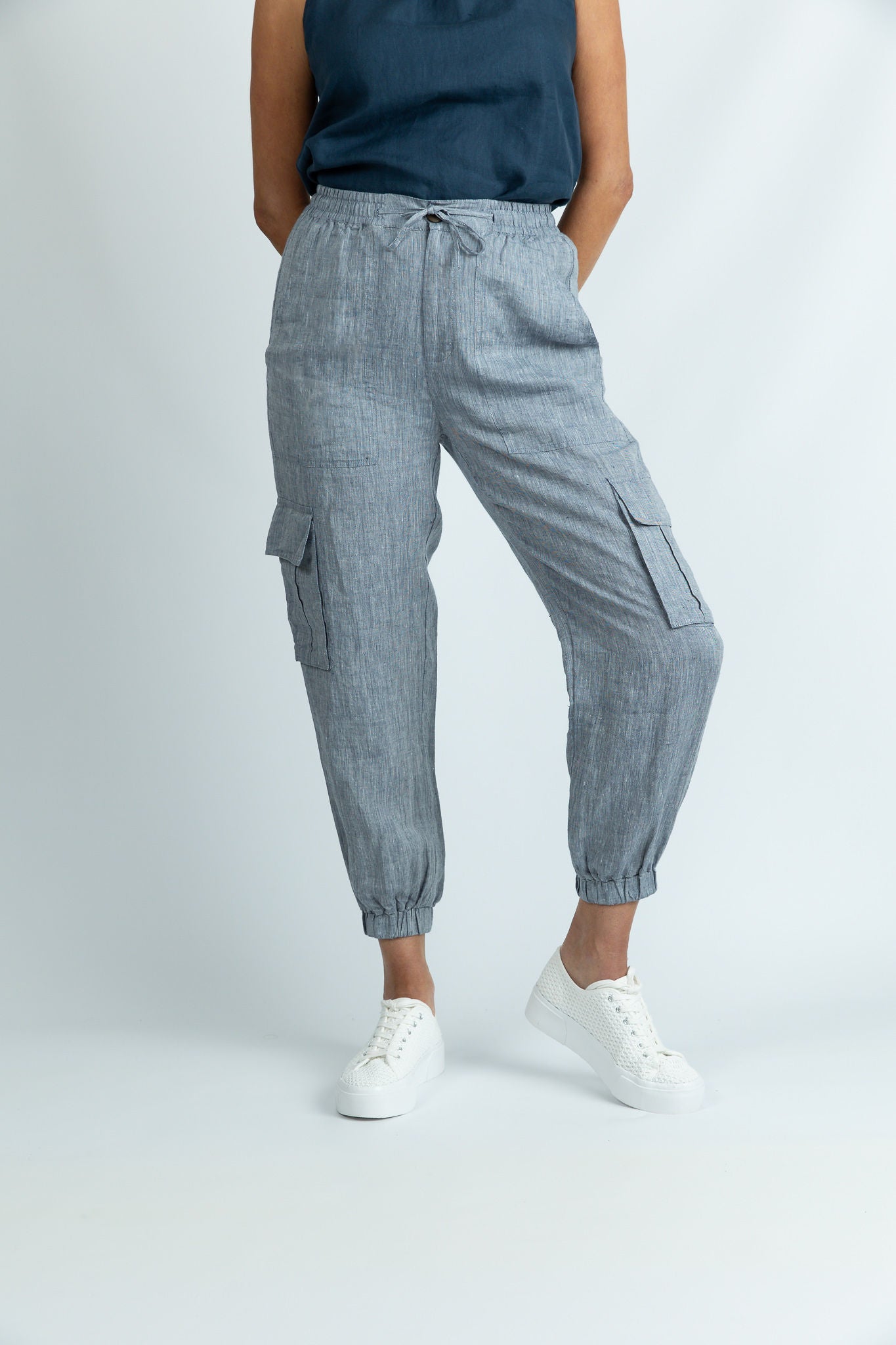 Trailblazer Cargo Pants in Greyish Blue - Attires