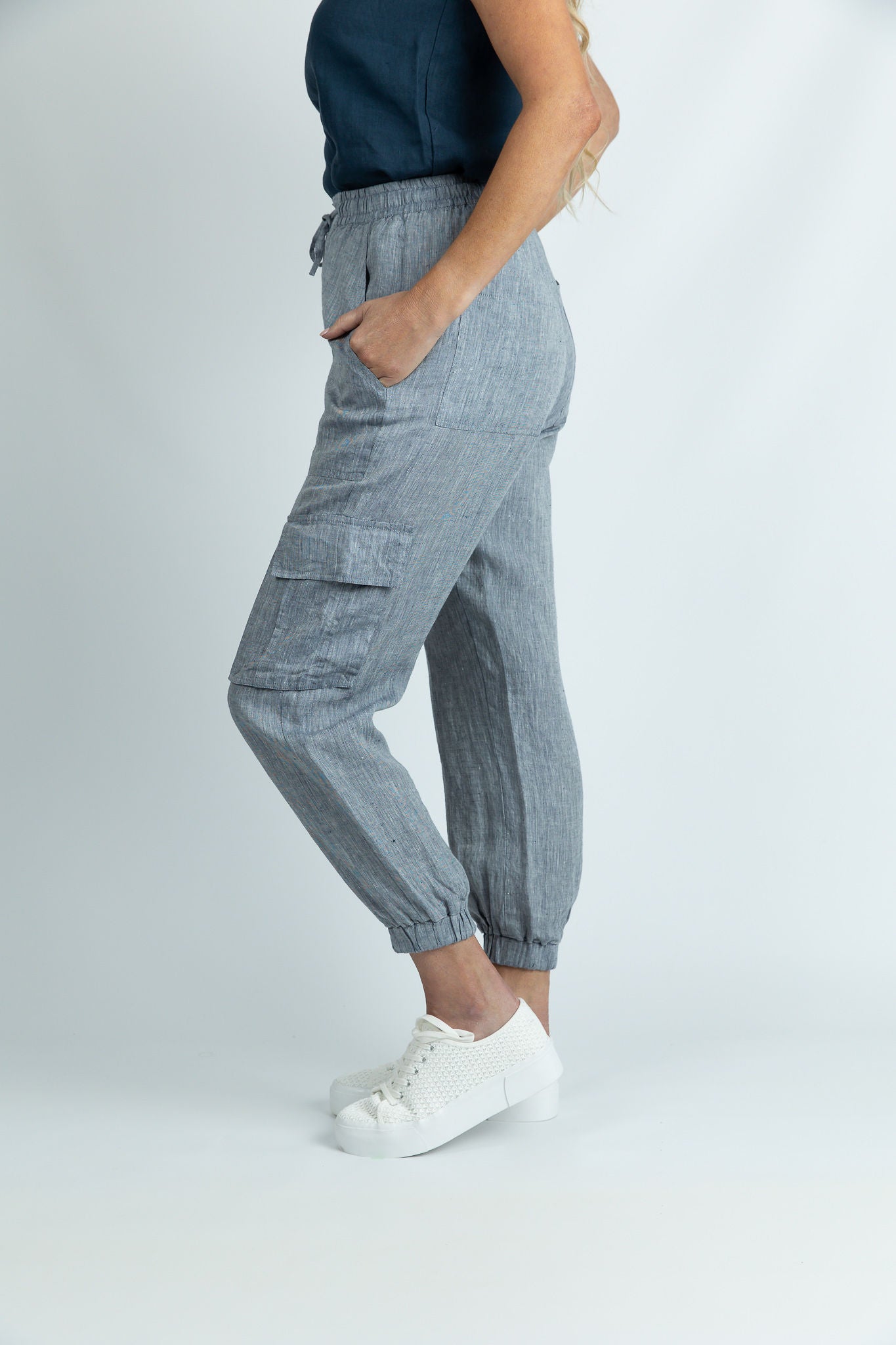 Trailblazer Cargo Pants in Greyish Blue - Attires