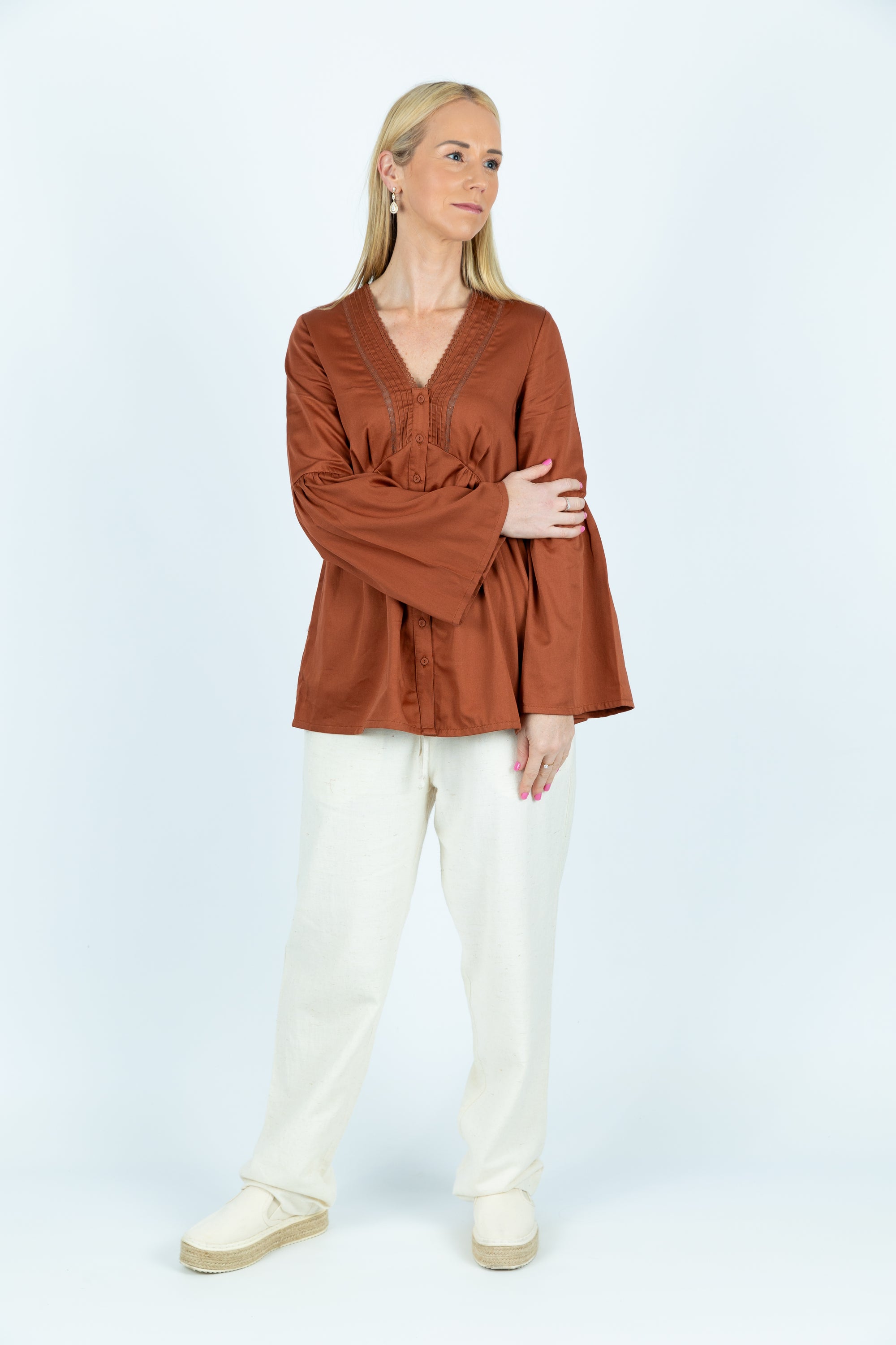 Bianka organic cotton Fit and Flare top - Attires