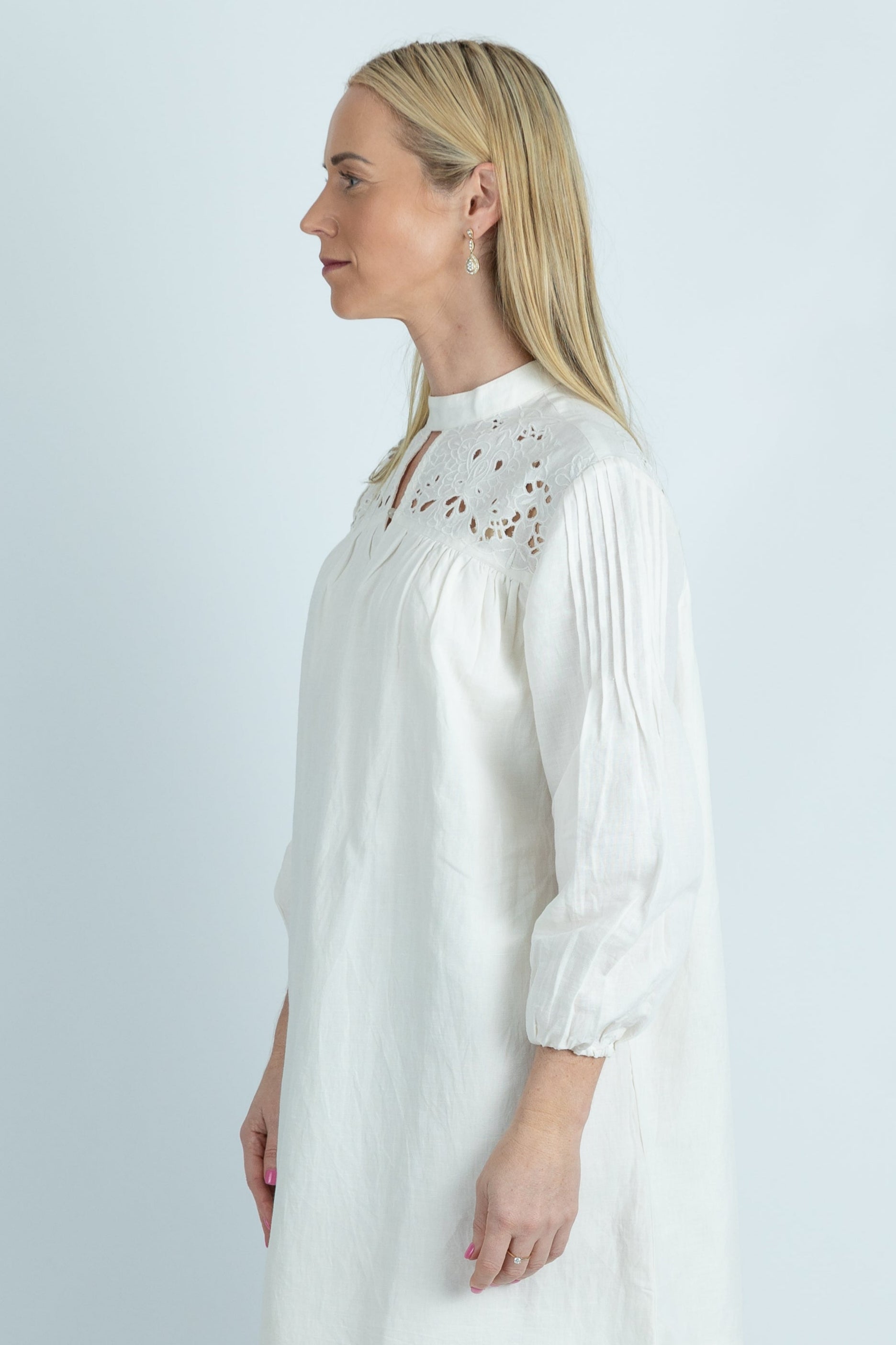 Aegile formal white linen dress - Attires
