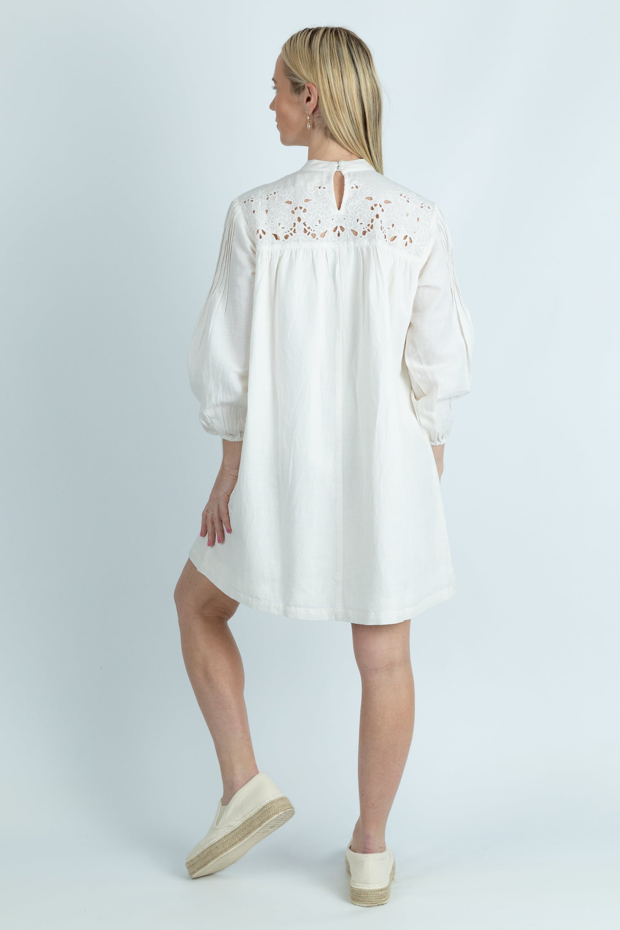 Aegile formal white linen dress - Attires
