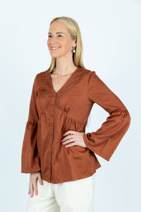 Bianka organic cotton Fit and Flare top - Attires