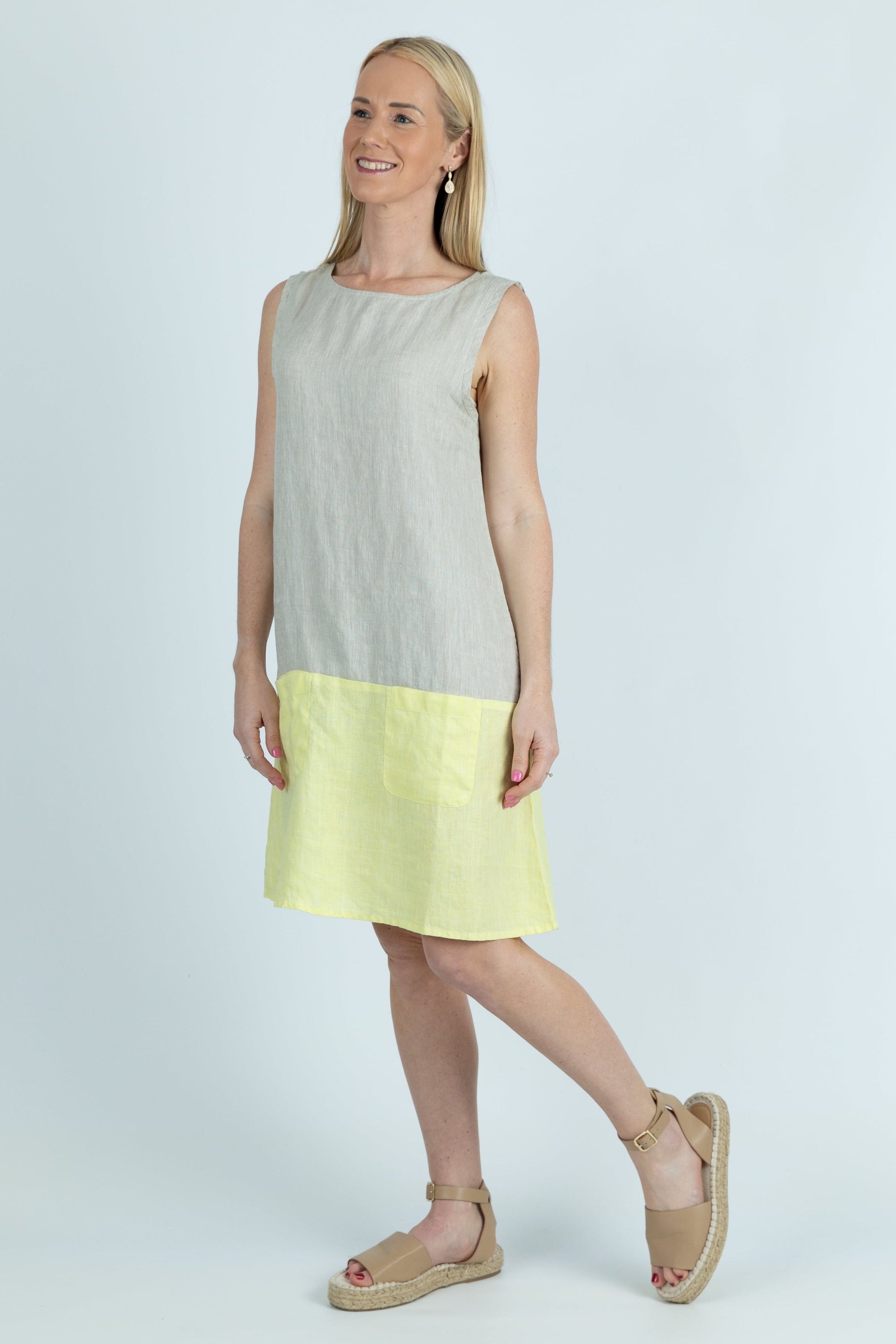 Kowhai Contrast Colour block Dress - Attires
