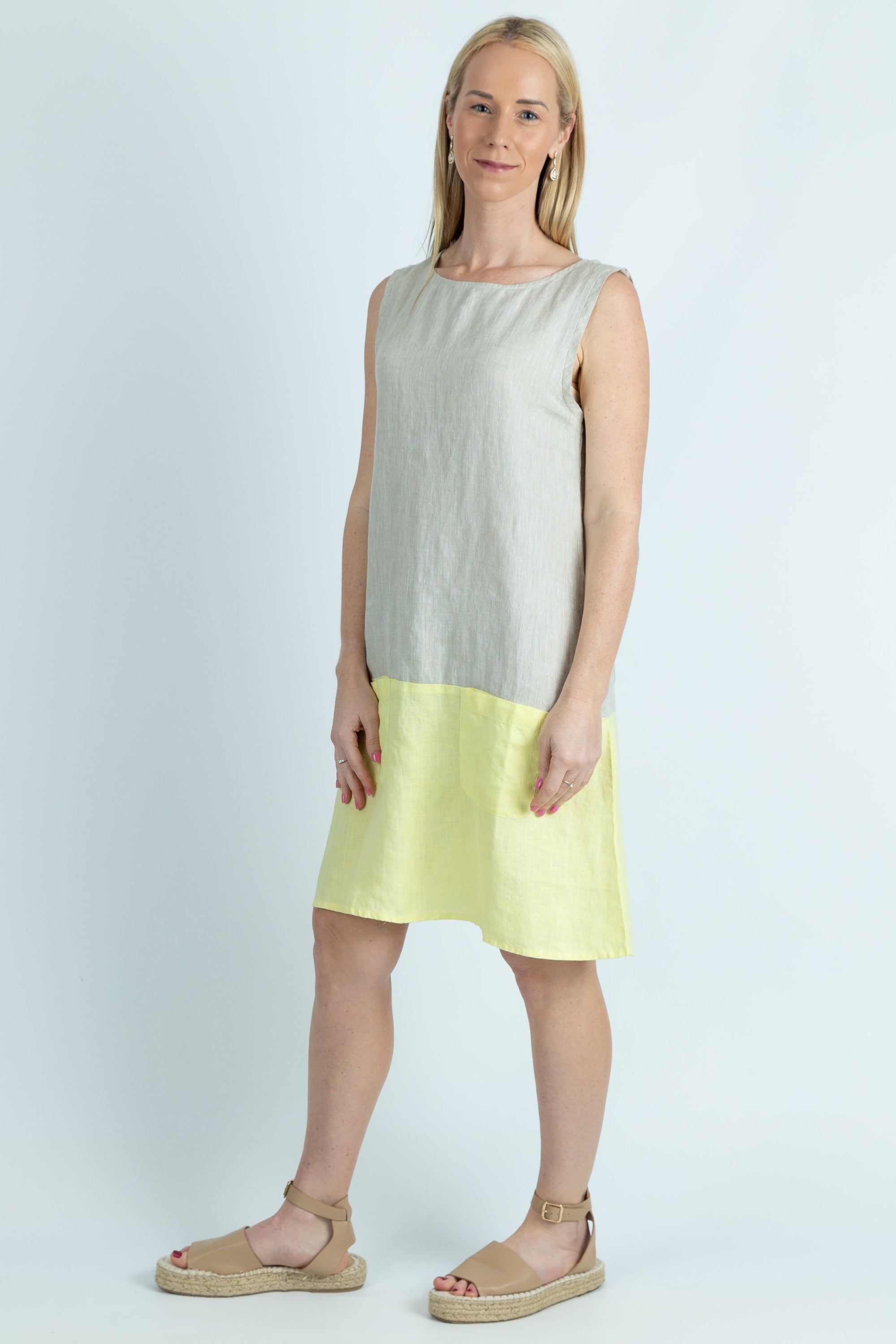 Kowhai Contrast Colour block Dress - Attires