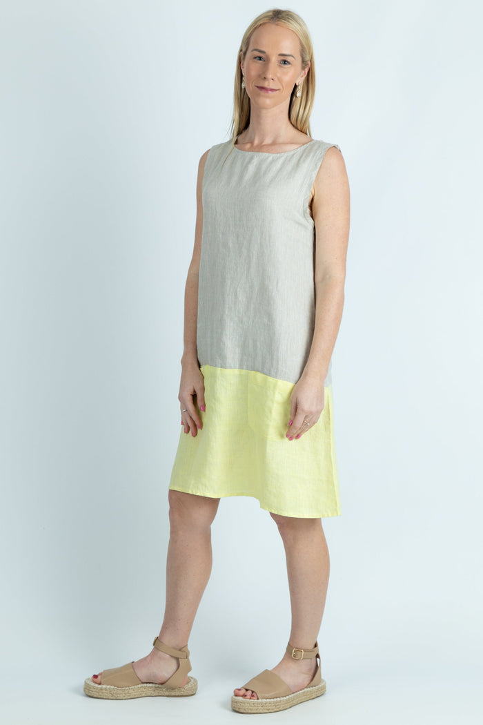 Kowhai Contrast Colour block Dress - Ellora