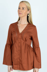 Bianka organic cotton Fit and Flare top - Attires