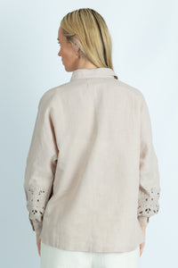 Aeson cutwork shirt in Cotton Linen - Attires