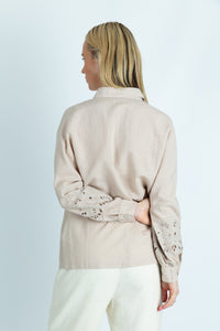 Aeson cutwork shirt in Cotton Linen - Attires