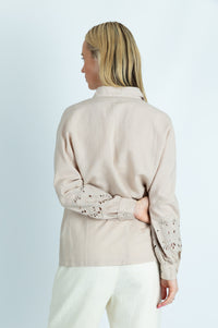 Aeson cutwork shirt in Cotton Linen - Attires