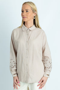 Aeson cutwork shirt in Cotton Linen - Attires