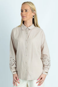 Aeson cutwork shirt in Cotton Linen - Attires