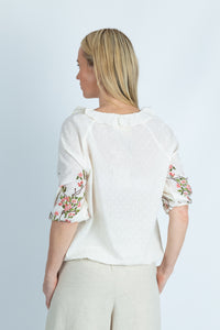 Fiona embroidered organic cotton dobby shirt - Attires
