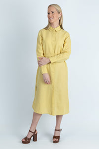 Bona classic shirt dress in Cotton Linen - Attires