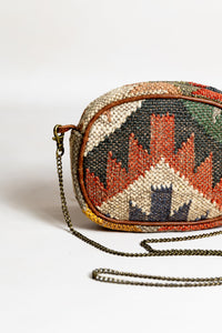 Zavra - Kilim leather sling bag - Ellora
