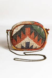 Zavra - Kilim leather sling bag - Ellora