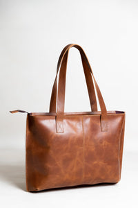 Liora - Leather hand bag with strap - Ellora