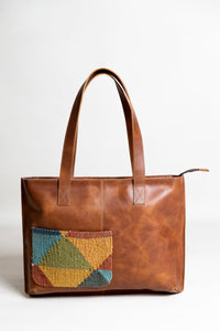 Liora - Leather hand bag with strap - Ellora