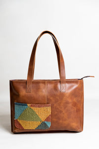 Liora - Leather hand bag with strap - Ellora