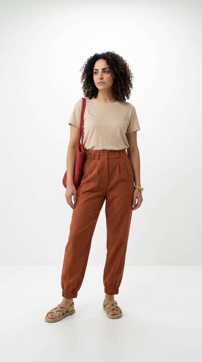 ACCAI Pleated Jogger Trousers - Ellora