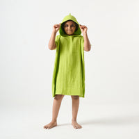 Kids surf poncho & Hooded towel - Kiwi green - Attires