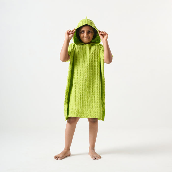 Kids surf poncho & Hooded towel - Kiwi green - Attires
