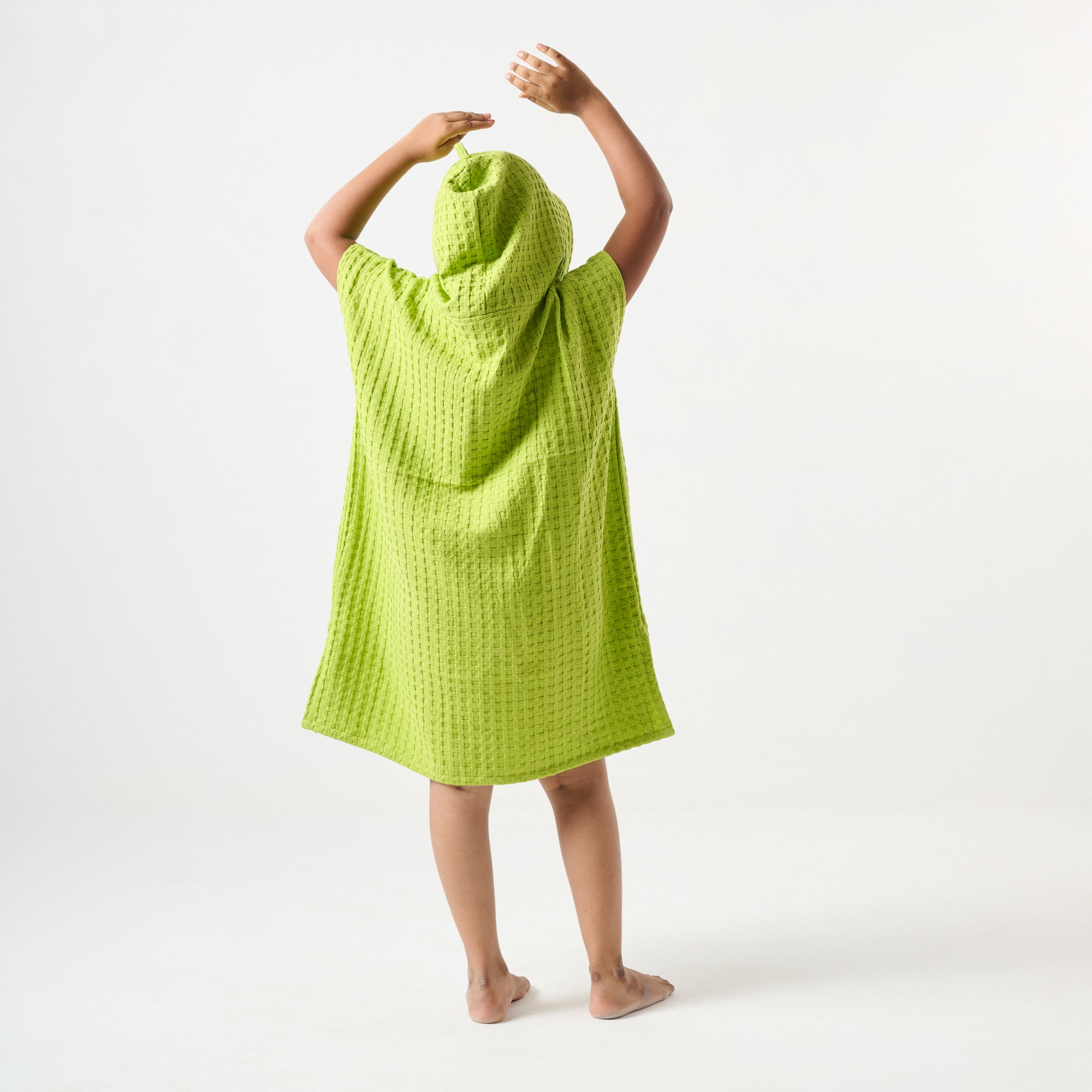 Kids surf poncho & Hooded towel - Kiwi green - Attires