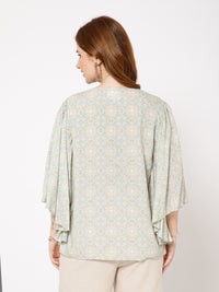 Nadia Organic Bamboo Printed Kaftan Top - Ellora