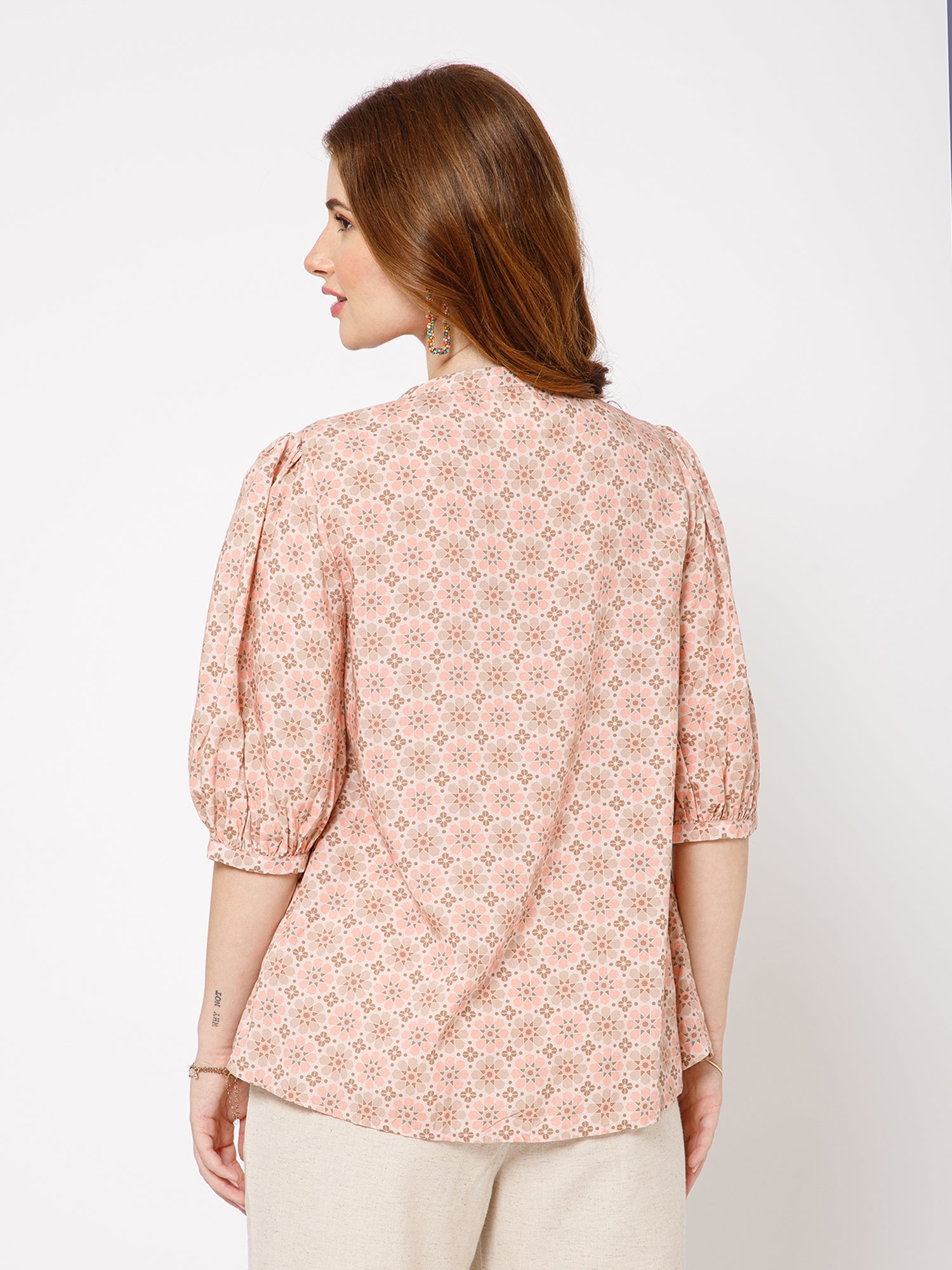 Poppy Organic Bamboo Printed Top - Ellora