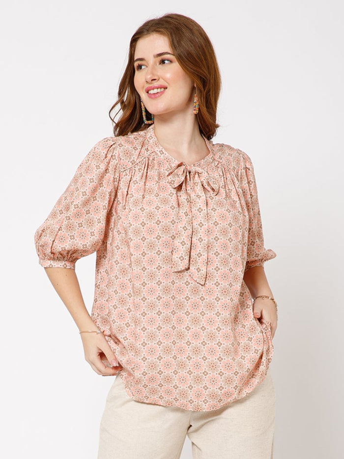 Poppy Organic Bamboo Printed Top - Ellora