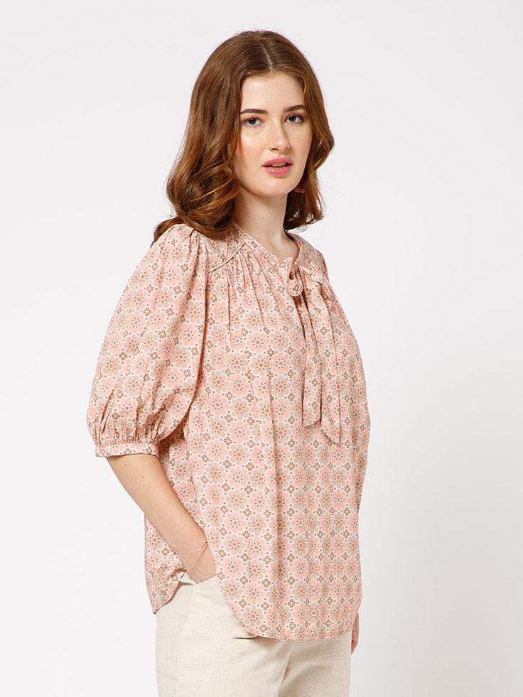Poppy Organic Bamboo Printed Top - Ellora