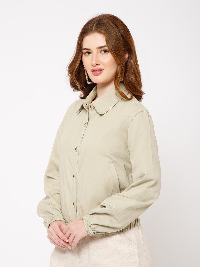 Rey Cotton Twill Bomber Jacket - Ellora