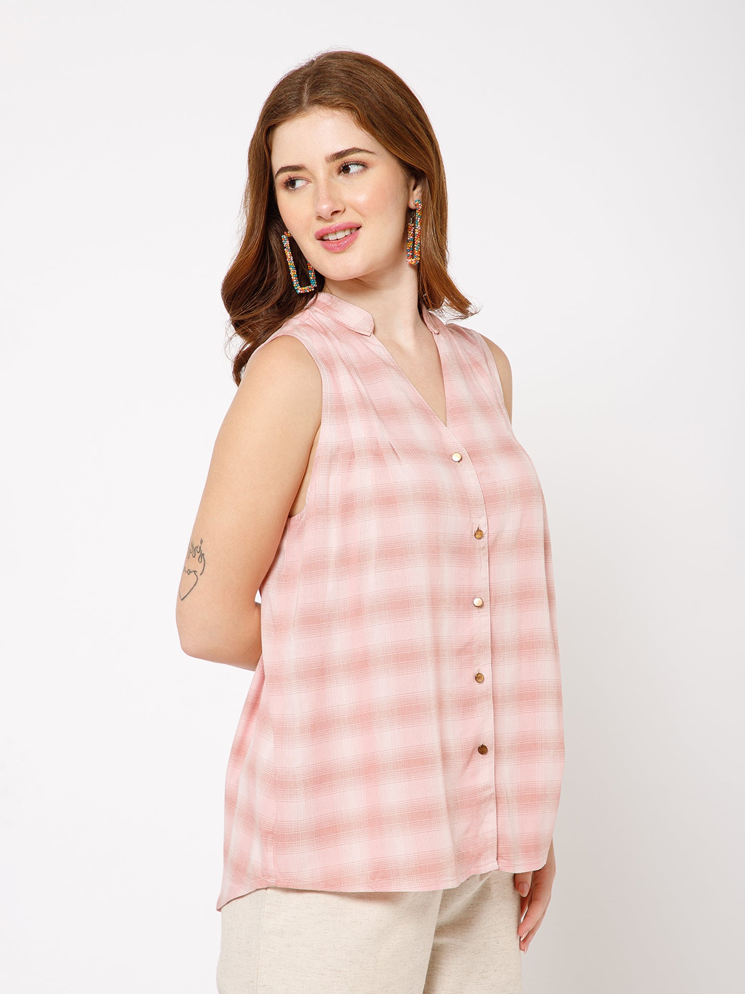 Aster Sleeveless Organic Cotton Shirt - Ellora