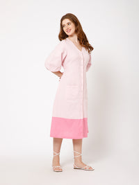 Carnation Dress in Organic Cotton and Linen - Ellora