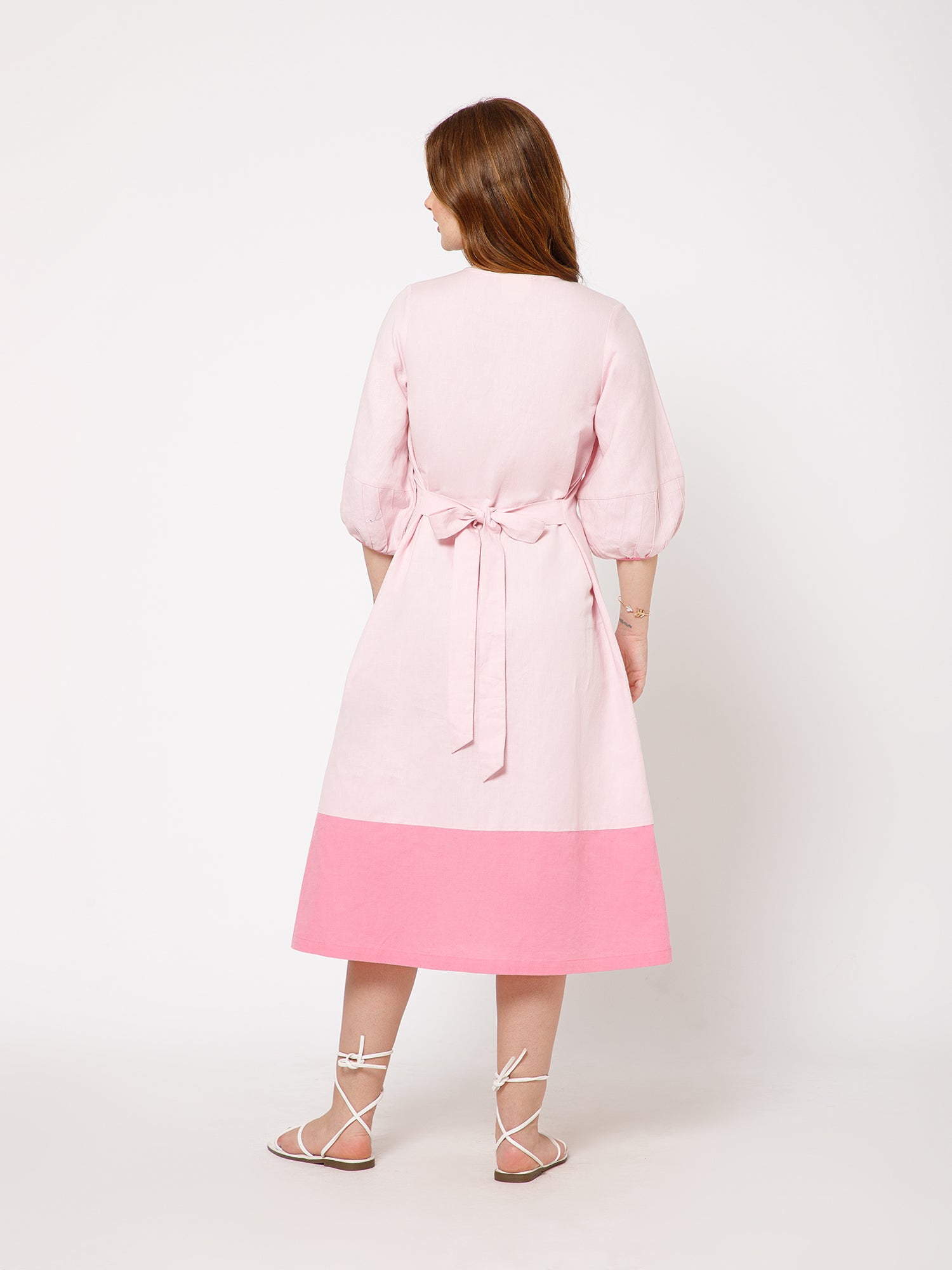 Carnation Dress in Organic Cotton and Linen - Ellora